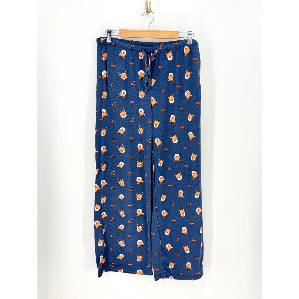 New Shosho Women Reindeer Holiday Festive Sleepwear Pajama Pants Size XL Xmas